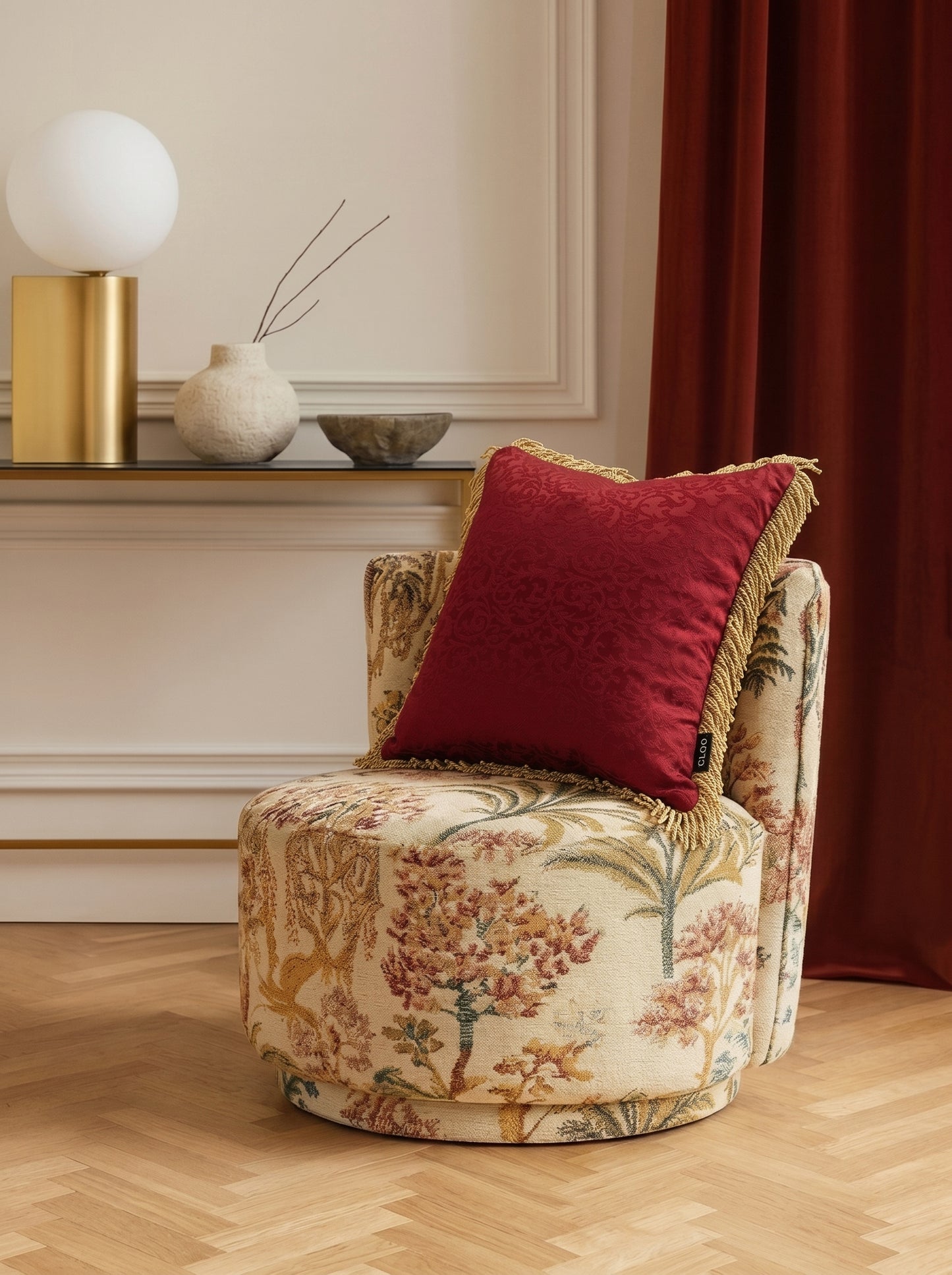 Coussin Dalia rouge